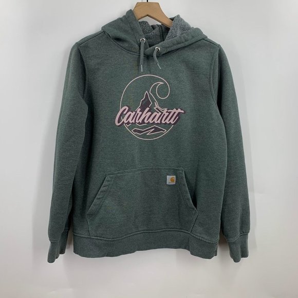 Carhartt Tops - Carhartt Girl's Heather Relaxed Fit Midweight C Logo Graphic Sweatshirt Size L